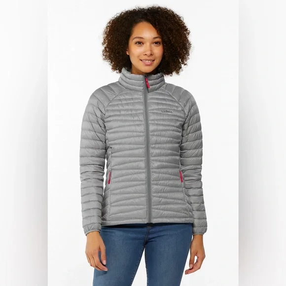 L.L. Bean Women's Ultralight 850 Down Jacket, Gray, Size XL, Downtek Pertex - Picture 1 of 14